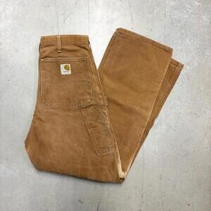 Vintage 70s Carhartt Sun Faded Double Knee Carpenter Pants Size 32